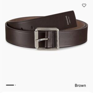 Salvatore Ferragamo Men's Dark Brown Leather Belt